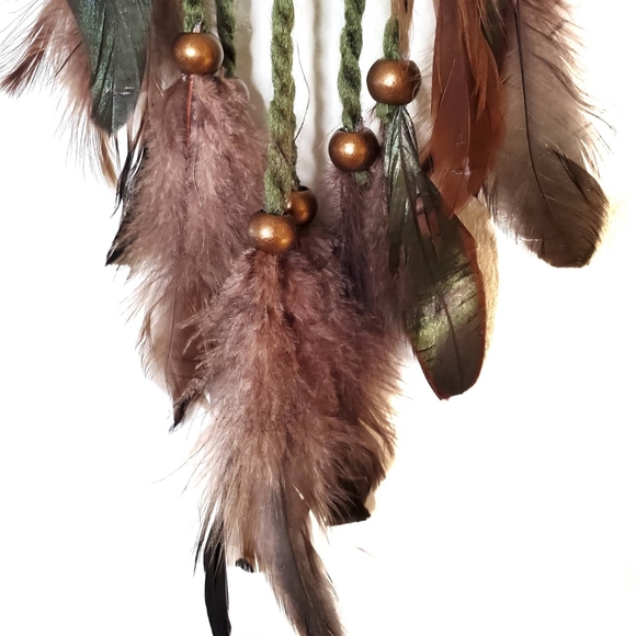 Homemade DreamCatcher, Olive Green - Picture 3 of 4